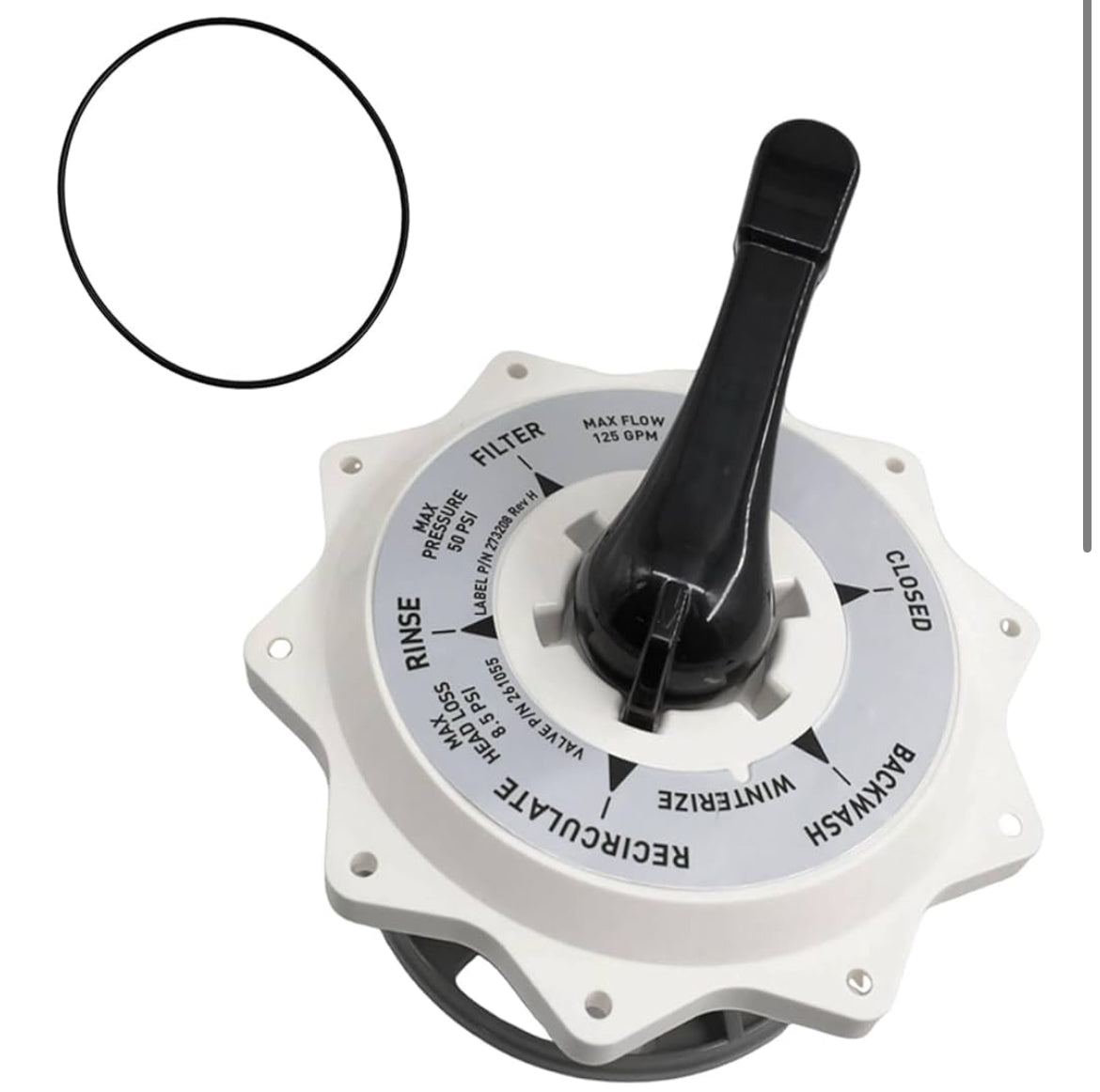 Sunluway 270067 2-Inch Top Valve Assembly Replacement Kit for Hiflow Compatible with Top and Side Mount Multiport Pool/Spa Valve