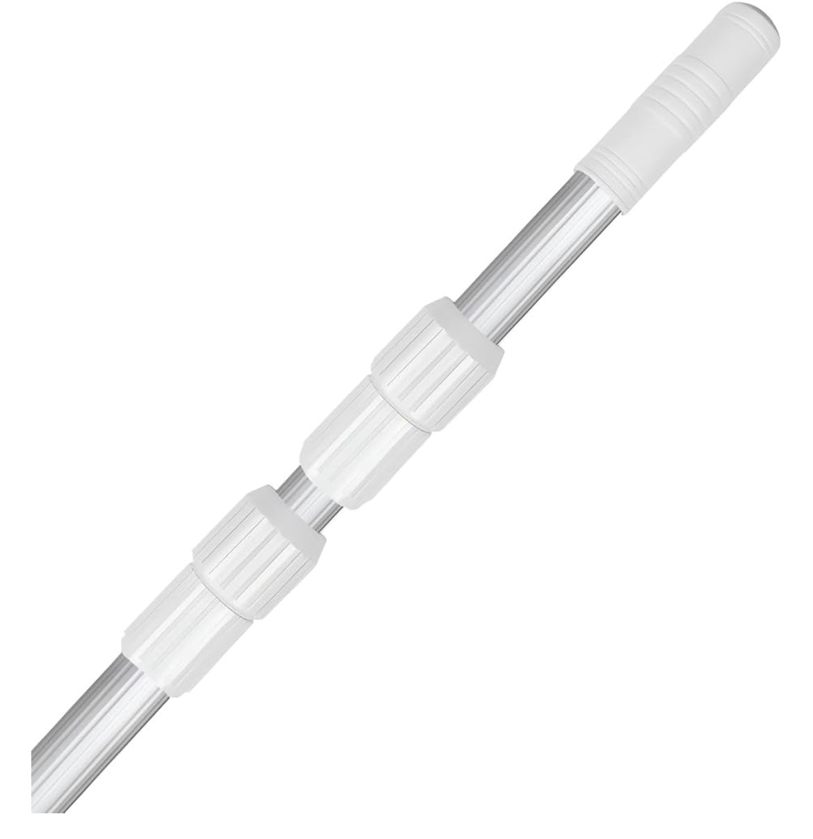PoolStyle Deluxe Series Telescopic Pole 8'-16' Smooth Inner Cam | Silver | PS531S