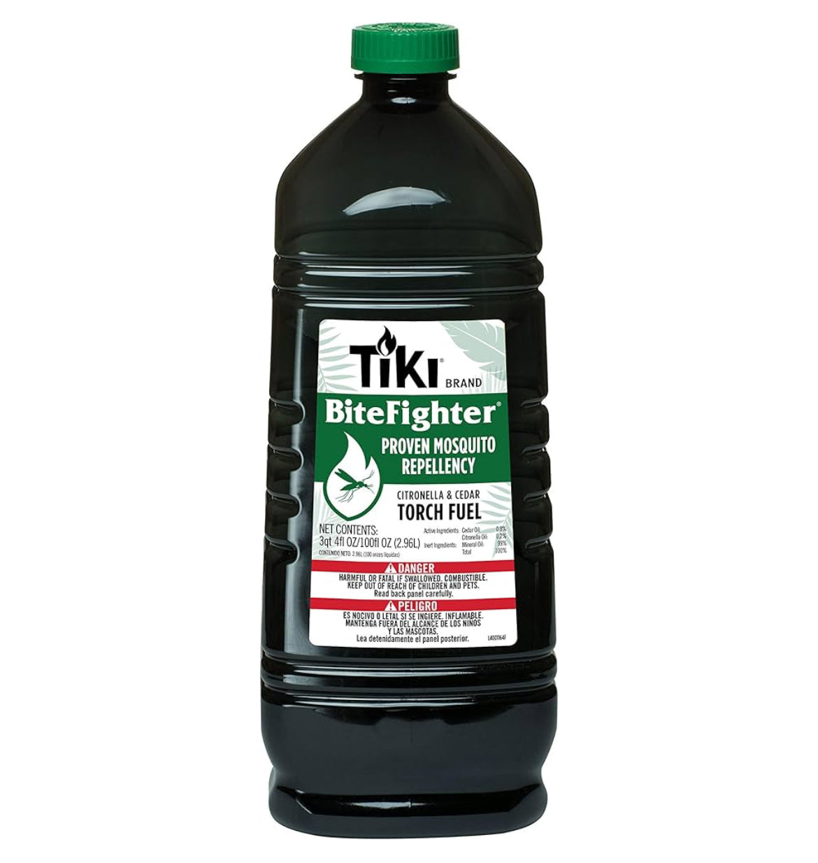 Brand BiteFighter Mosquito Repellent Torch Fuel, Citronella & Cedar Formula for Mosquito Repellency, Easy Pour Bottle, Use with Torches & Table Torches, Outdoor & Backyard Use, 100 Ounces