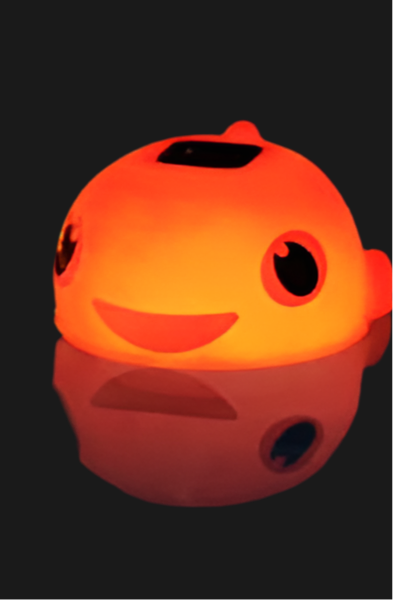 Floating Pool Chlorine Dispenser with Solar Light, Clownfish Pool Chlorine Floater for 4x3” Chlorine Tablets, Easy Opening Chlorine Tablet Holder Floater., CT709HA