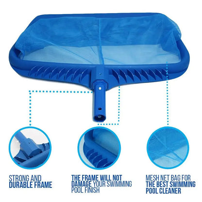New Professional Leaf Rake Deep  Swimming Pool Cleaning Net Rubbish Skimmer Pool Net Spa Pool Cleaning Net Clean Pool Accessorie