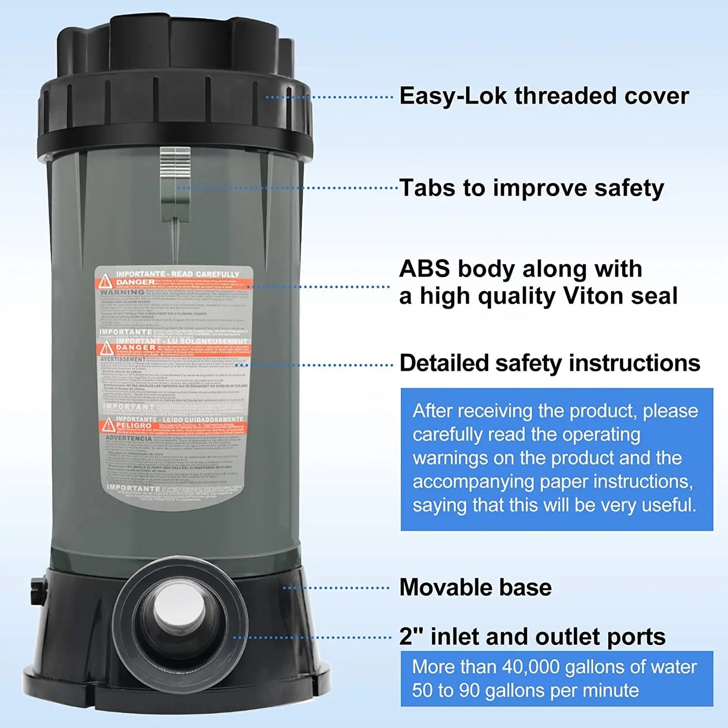 Factory Wholesale swimming pool automatic chlorine dispenser feeder Chlorine Tablet Dispenser Salt Chlorine Generator medication