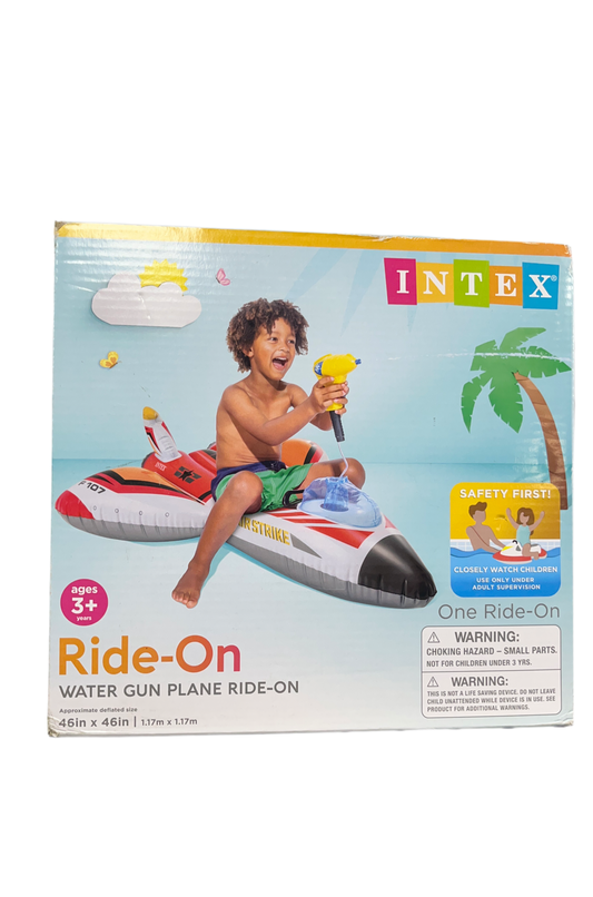 Ride-on water gun plane float