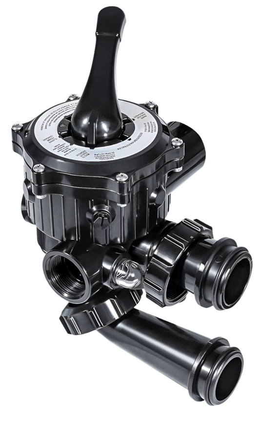 Replacement for Hayward Vari-Flo Valve SPX0710X32 Side Mount Multiport Valve Rebuild Kit for S200 and S240 Series Pool and Spa Sand Filter 1.5 Inch Ports, 5 Inch Centerline, 6 Position (Black)