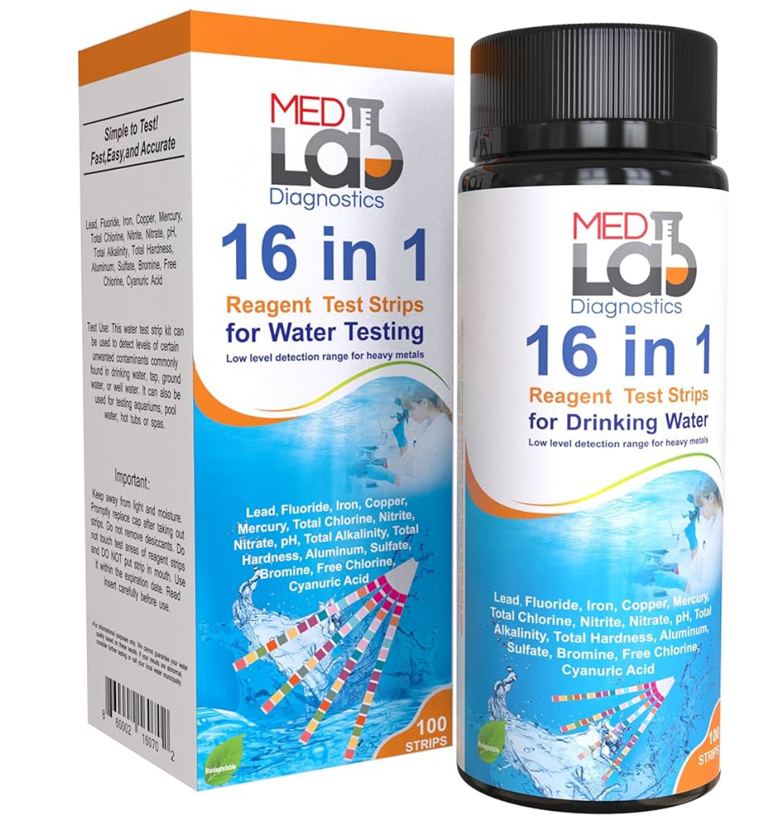 Med Lab 16 in 1 Test strips (100 Test strips )