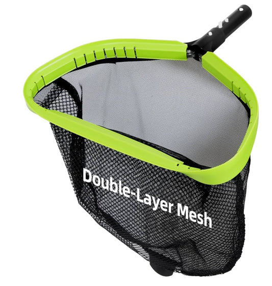 Sepetrel Pool Net,Professional Swimming Pool Leaf Skimmer Nets for Cleaning with Double-Layer Deep Big Bag,Heavy Duty Aluminum Frame & Handle Rake