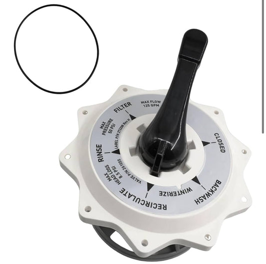 Sunluway 270067 2-Inch Top Valve Assembly Replacement Kit for Hiflow Compatible with Top and Side Mount Multiport Pool/Spa Valve