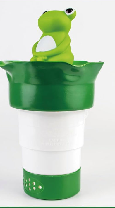 Chlorine Floater, Floating Chlorine Dispenser for Pool, Large 3 Inch Chlorine Tablet Holder for Swimming Pool, Above & In-Ground Pool, Spa Hot Tub, Frog Chlorine Basket - Pool Accessories