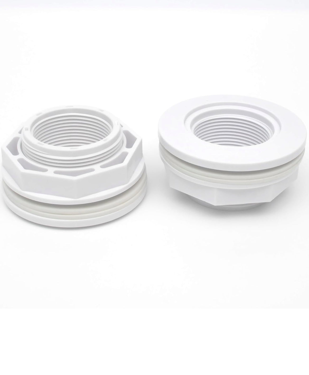 (2-pack) 1-1/2" FIP Inlet Back Fittings with Lock Nut and Washer Replaces Hayward SP1023 Above Ground Pool Back Fittings