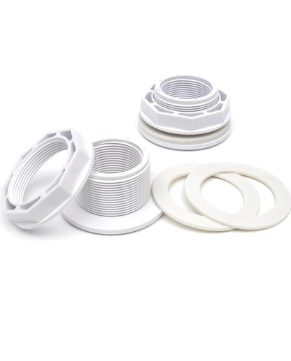 (2-pack) 1-1/2" FIP Inlet Back Fittings with Lock Nut and Washer Replaces Hayward SP1023 Above Ground Pool Back Fittings