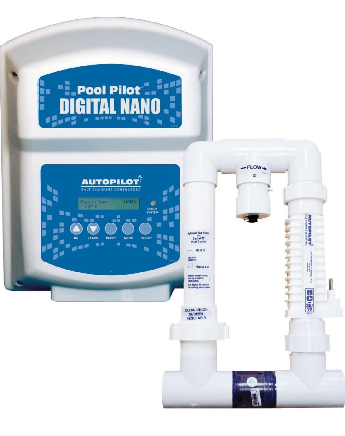 AutoPilot DN2 Salt Chlorine Generator - Pool Pilot Digital NANO 220V System