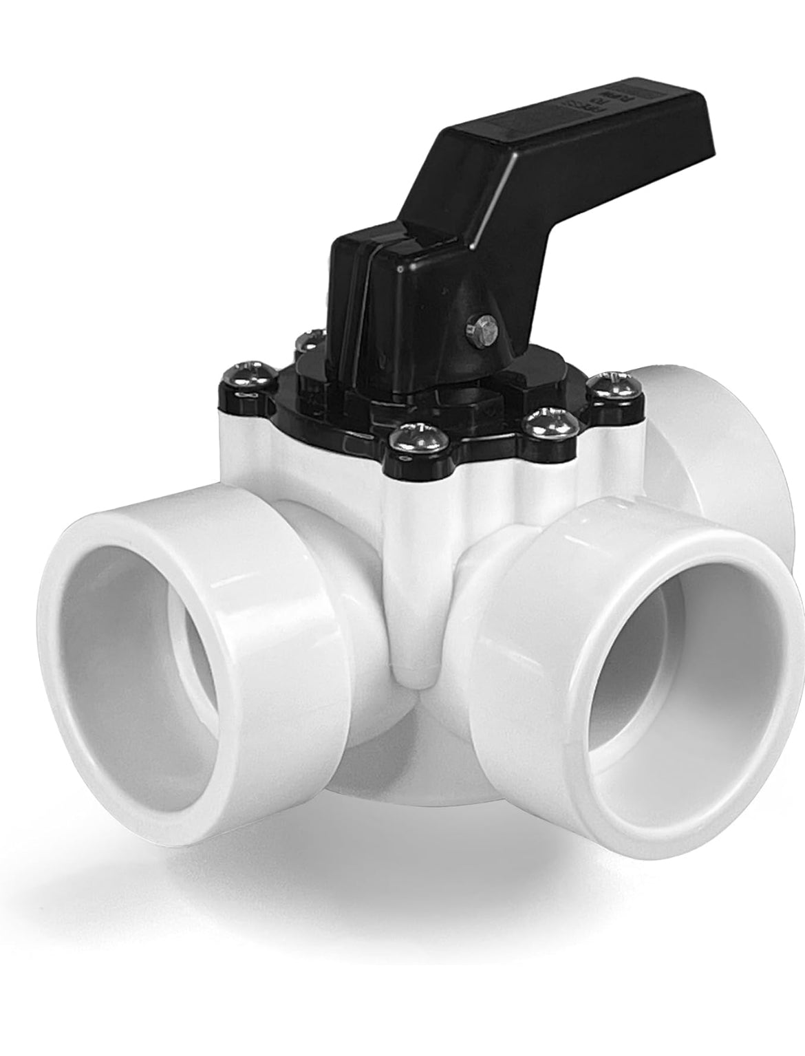 Fibropool Swimming Pool Diverter Valve - 1 1/2 Inch - 3 Way - Replacement Slip Valve for Pools and Spas White