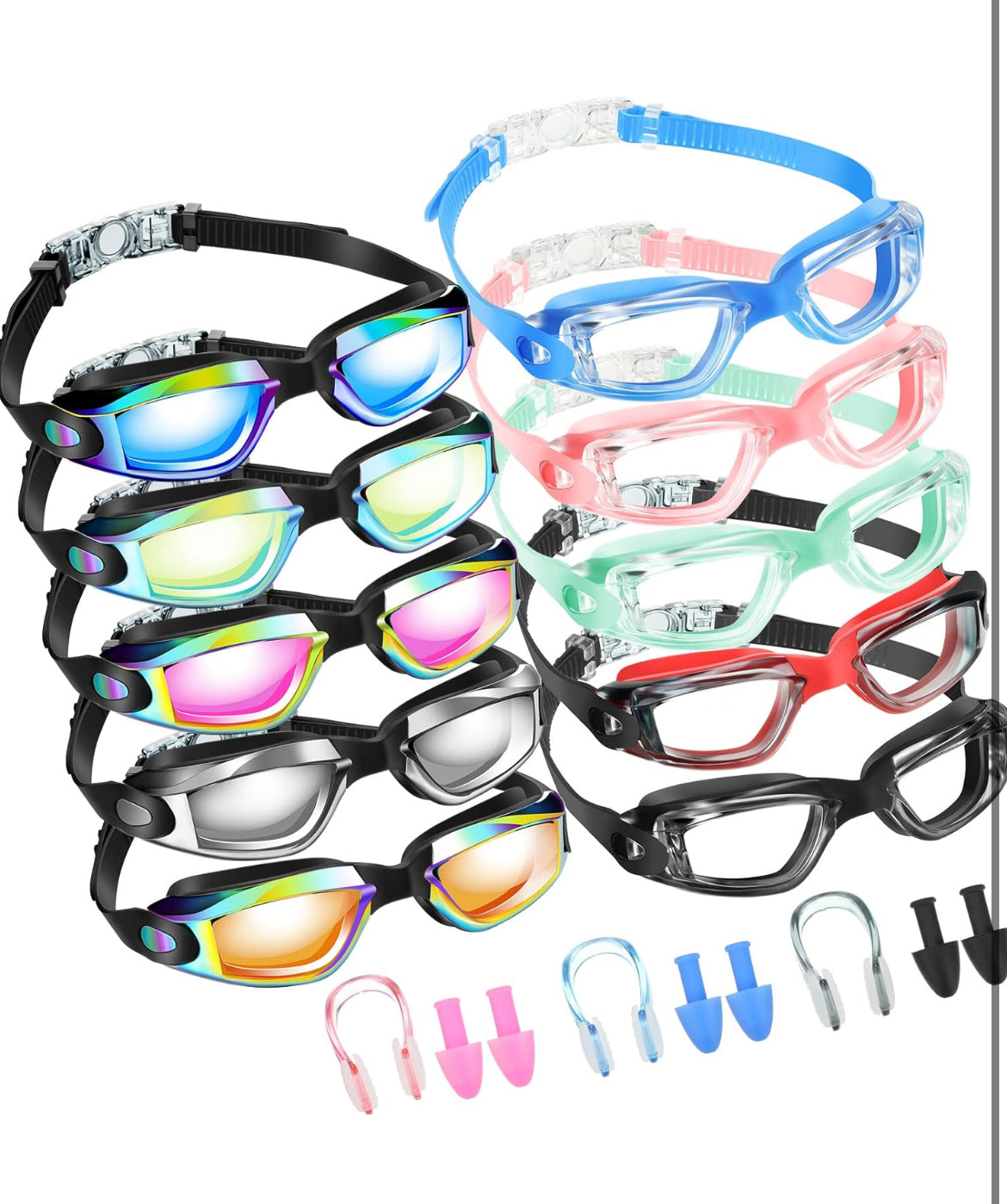 Konohan Swim Goggles for Kids adult Pool Goggles Anti Fog Silicone No Leak Swimming Glasses for Men Women Youth