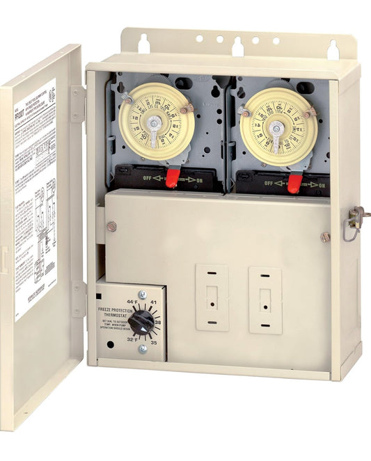 Intermatic PF1202T Control System with Freeze Protection and Power Center with Two T104M Mechanisms