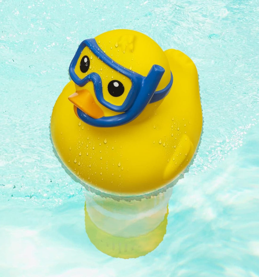 Doli Yearning Premium Floating Pool Chlorine Floater, Chlorine Dispenser for Chemical Tablets Fits 1" and 3" Tabs Bromine Holder (Duck)